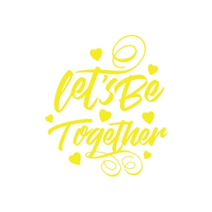 Lets be Together Sticker 17x17 Cm Sarı