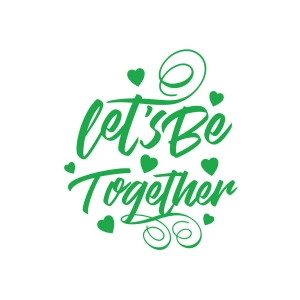 Lets be Together Sticker 17x17 Cm Yeşil
