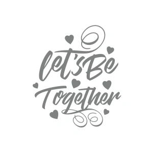 Lets be Together Sticker 17x17 Cm Gri