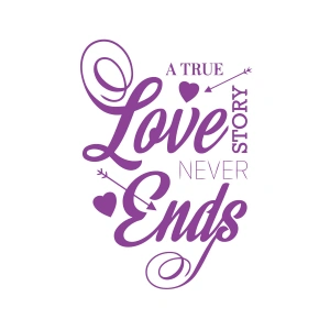 Love never Ends Sticker 17x17 Cm Mor