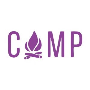 Kamp Yazı Sticker 17x17 Cm Mor