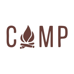 Kamp Yazı Sticker 17x17 Cm Kahverengi