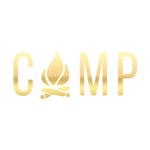 Kamp Yazı Sticker 17x17 Cm Gold