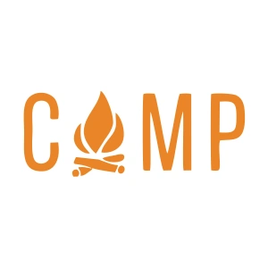 Kamp Yazı Sticker 17x17 Cm Turuncu