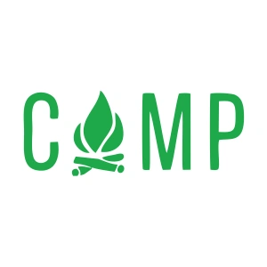 Kamp Yazı Sticker 17x17 Cm Yeşil