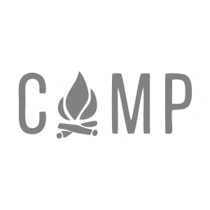 Kamp Yazı Sticker 17x17 Cm Gri