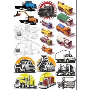 Kamyonlar Sticker Set