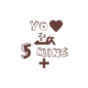 you love 5 mins sticker 17x17 Cm Kahverengi