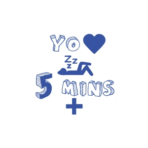 you love 5 mins sticker 17x17 Cm Mavi