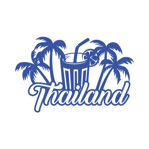 Thailand Sticker 17x17 Cm Mavi