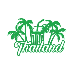 Thailand Sticker 17x17 Cm Yeşil