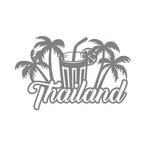Thailand Sticker 17x17 Cm Gri