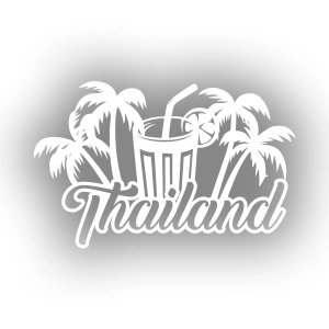Thailand Sticker 17x17 Cm Beyaz