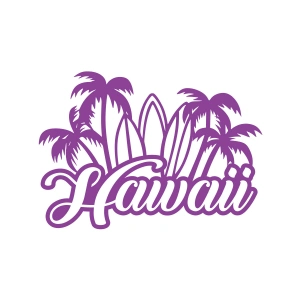 Hawaii Sticker 17x17 Cm Mor