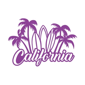 California Sticker 17x17 Cm Mor