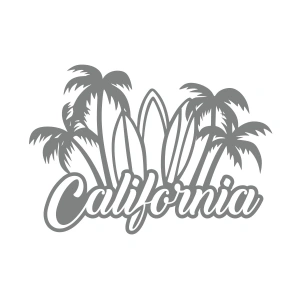California Sticker 17x17 Cm Gri