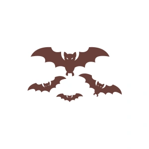 Yarasalar Sticker 17x17 Cm Kahverengi