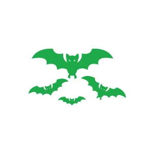 Yarasalar Sticker 17x17 Cm Yeşil