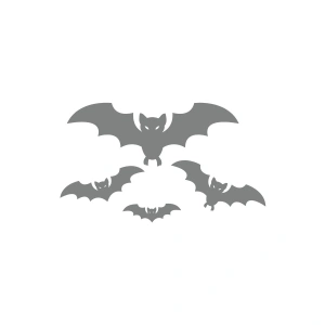 Yarasalar Sticker 17x17 Cm Gri