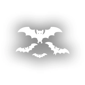 Yarasalar Sticker 17x17 Cm Beyaz