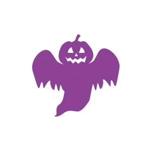 Bal Kabağı  Hayalet Sticker 17x17 Cm Mor