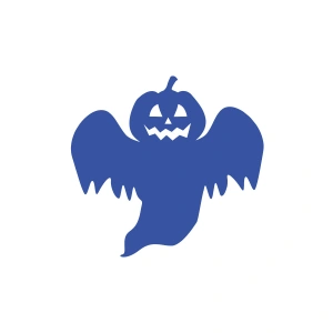 Bal Kabağı  Hayalet Sticker 17x17 Cm Mavi