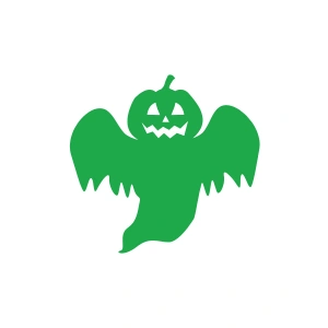 Bal Kabağı  Hayalet Sticker 17x17 Cm Yeşil