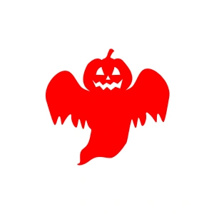 Bal Kabağı  Hayalet Sticker 17x17 Cm Kırmızı