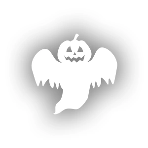Bal Kabağı  Hayalet Sticker 17x17 Cm Beyaz