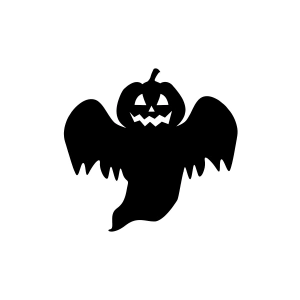Bal Kabağı  Hayalet Sticker 17x17 Cm Siyah