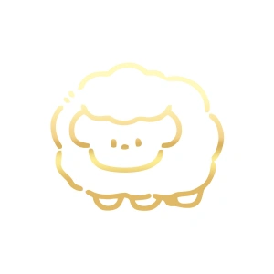 Koyun Sticker 17x17 Cm Gold