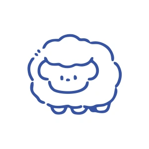 Koyun Sticker 17x17 Cm Mavi