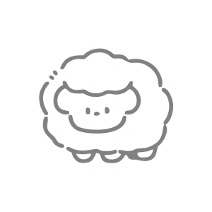 Koyun Sticker 17x17 Cm Gri