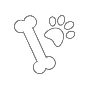 pati ve Kemik Sticker 17x17 Cm Gri