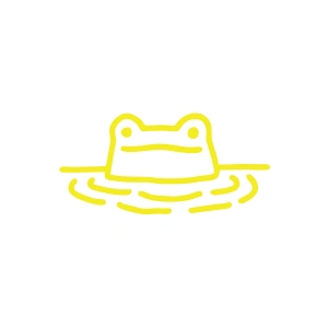 Kurbağa Sticker 17x17 Cm Sarı