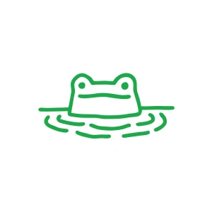 Kurbağa Sticker 17x17 Cm Yeşil