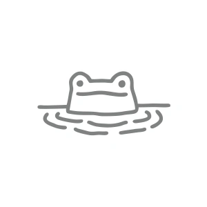 Kurbağa Sticker 17x17 Cm Gri