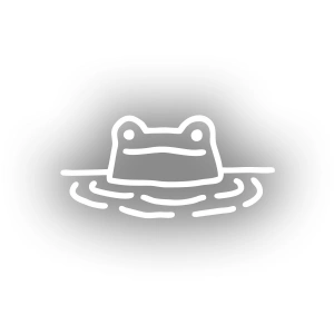 Kurbağa Sticker 17x17 Cm Beyaz