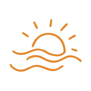 Güneş ve Rüzgar Sticker 17x17 Cm Turuncu