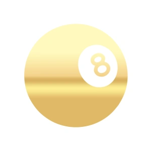 Bilardo Topu Stikcer 17x17 Cm Gold