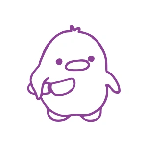 Bıçaklı Kuş Stikcer 17x17 Cm Mor