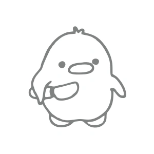 Bıçaklı Kuş Stikcer 17x17 Cm Gri