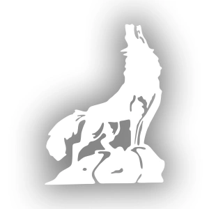 Bozkurt Sticker 17x17 Cm Beyaz