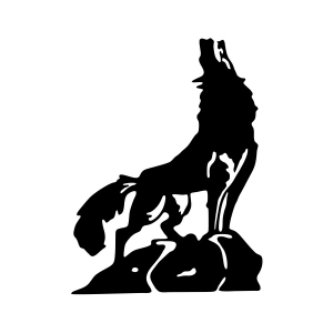 Bozkurt Sticker 17x17 Cm Siyah