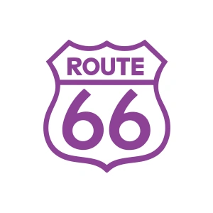 Route 66 Sticker 17x17 Cm Mor