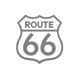 Route 66 Sticker 17x17 Cm Gri