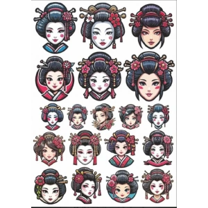 Geisha Sticker Set