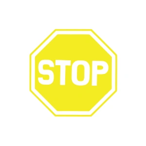 Stop Stikcer 17x17 Cm Sarı