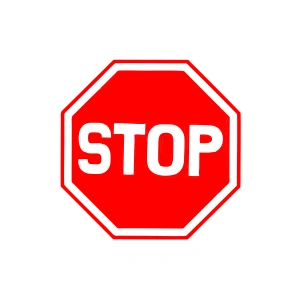 Stop Stikcer 17x17 Cm Kırmızı