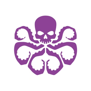 Ahtapot Sticker 17x17 Cm Mor